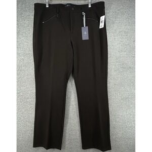 NYDJ Legging Pants Women Size 20W Brown Ganache Zip NEW
